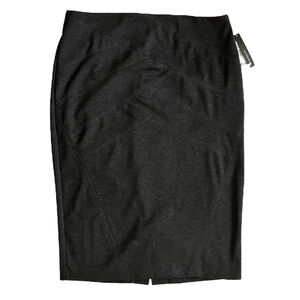 Grace Elements Geometric Pencil Skirt Gray Black Medium